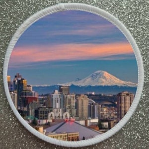 3 inch MT Rainier Washington USA Sublimation patch badge