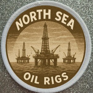 Parche de sublimación de 3 pulgadas para plataformas petrolíferas del Mar del Norte