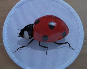 3 inch Ladybird Ladybug Iron or Sew on Patch Badge