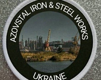 Azovstal Iron and Steel Works Ukraine 3 Inch Patch Badge - Made in the UK