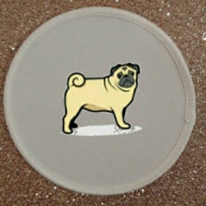 3 inch Pug Dog Patch Badge