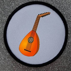 3 inch Mandolin Iron or Sew on Patch Badge