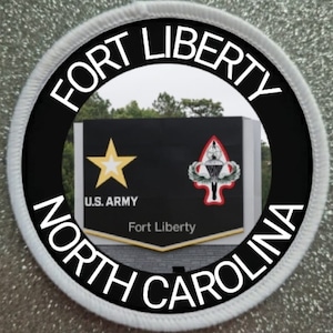 3 Inch Fort Liberty North Carolina patch badge