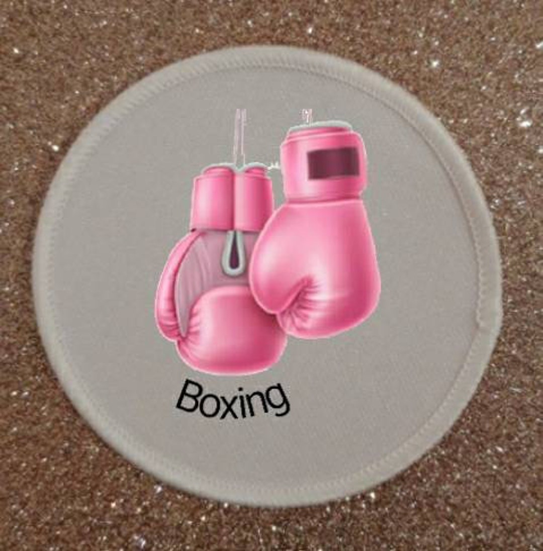 3 Inch Pink Boxing Gloves Patch Badge Etsy