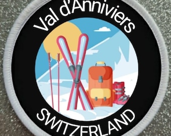 3 inch Val D'Anniviers Switzerland  Ski Skiing Resort patch badge