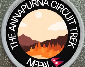 3-calowa naszywka z napisem „The Annapurda Circuit Trek Nepal”