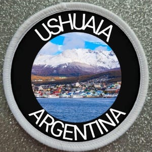 Distintivo toppa a sublimazione Ushuaia Argentina da 3 pollici