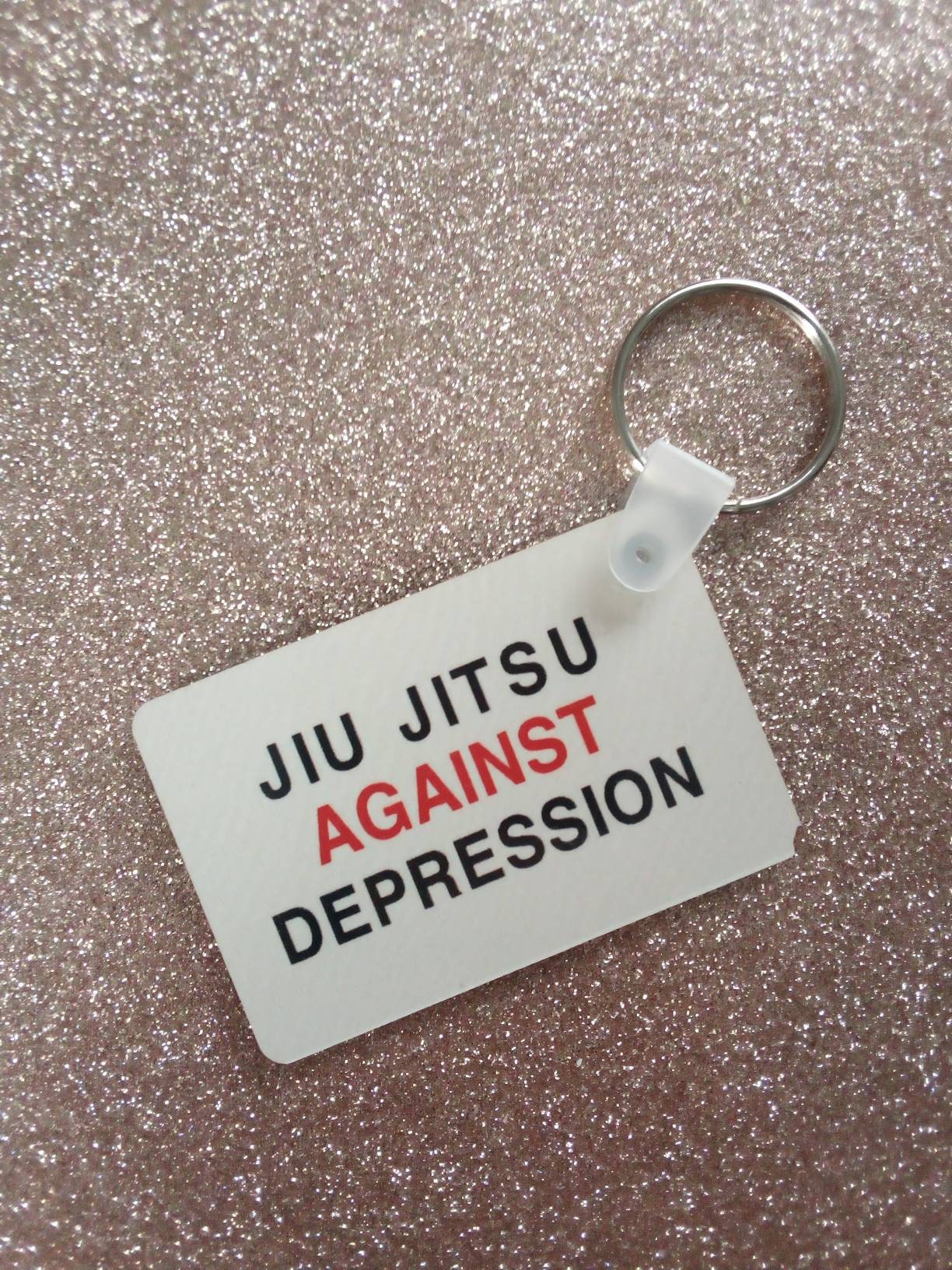 【FLAREUP】2 Ethnic Key Ring 2.5 Inch Jiu Jitsu Against Depression Key Ring Keyring