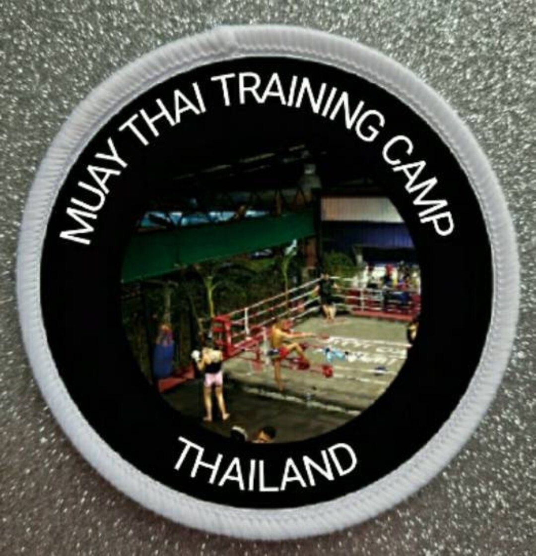 Patch Muay Thaï Fer à Coudre 3.5 Cm - Drapeau Thaïlande Blanc - Crête Emblème
