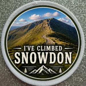 3-calowa naszywka z napisem „Wspiąłem się na Snowdon”