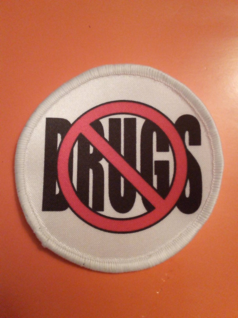 Anti Drugs 8cm Patch Badge Etsy
