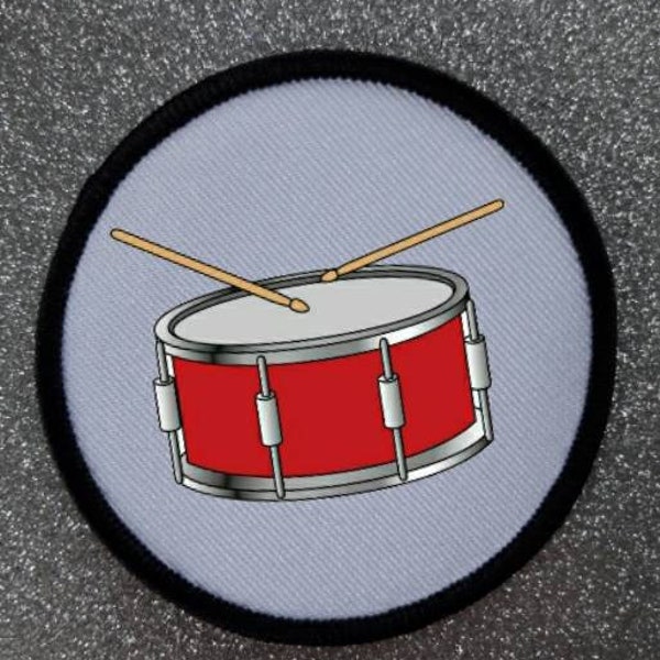 3 pouces Snare Drum Instrument Fer ou coudre sur Patch Badge