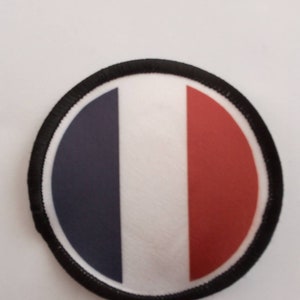Circle Flag of France 3 Inch Patch Badge