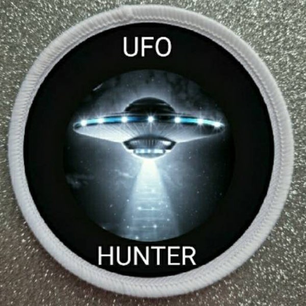 3 Inch UFO Hunter Sublimation Patch Badge.