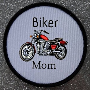 Biker Mom 3 Inch Patch Badge