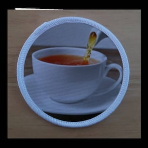 3 inch cup of tea patch badge
