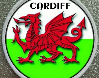 3 Inch Cardiff Wales Patch Badge
