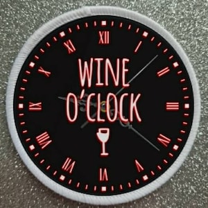 Wine O&#39;Clock 3 Inch Sublimation Patch Badge