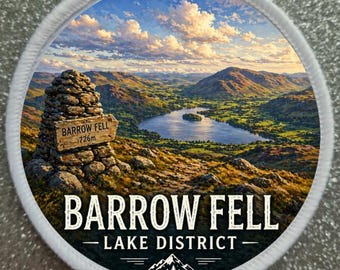 Insignia del parche de 3 Inch Barrow Fell en el Distrito de los Lagos