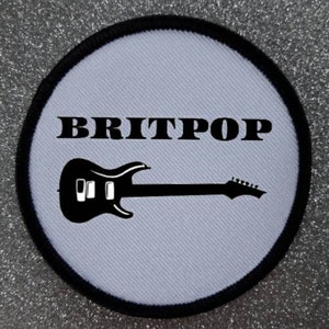 3 inch Britpop Music Iron or Sew on Patch Badge