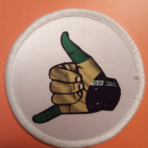 Brazilian jiu-jitsu BJJ Shaka Hand (Badge) 8cm gi Patch Badge