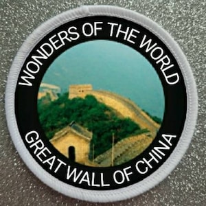 3 Inch Wonders of the World Great Wall of China sublimation patch badge.