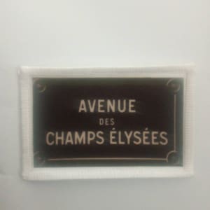 3 Inch Avenue Des Champs Elysees Paris Street Sign Patch Badge