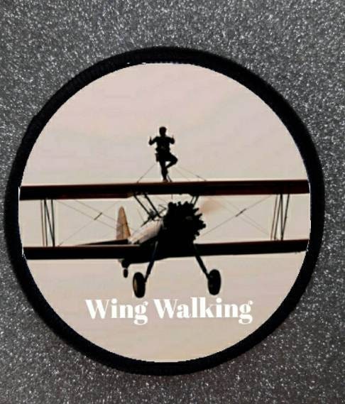 3 Inch Wing Walking Iron Or Sew on Sublimation Patch Badge