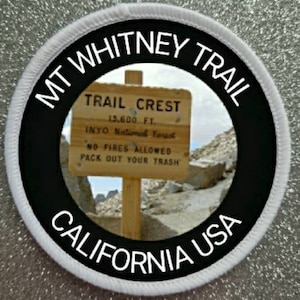 3 inch Mount Whitney Trail patch badge