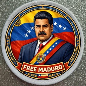 3-Zoll-Freies Nicolas Maduro Venezuela Aufnäher-Abzeichen - Made in Großbritannien