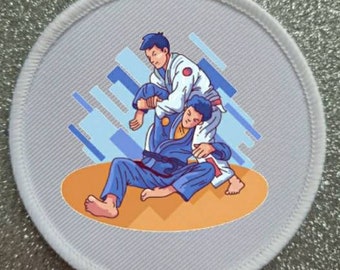Patch de jiu jitsu brésilien Eat Sleep (3,5 pouces) badge à repasser/à coudre grappling kimono BJJ GI, sac de sport, casquette, chemise, bricolage arts martiaux - France