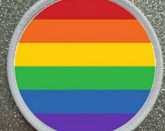 3 inch Pride Flag patch badge