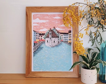 Annecy France - A4 Art Print