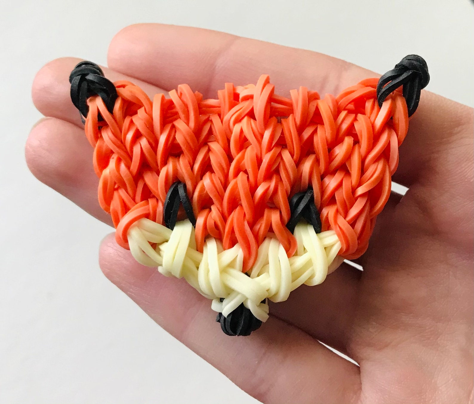 Rainbow Loom Fox Face Charm Rubber Band Cute Kids Gift Etsy