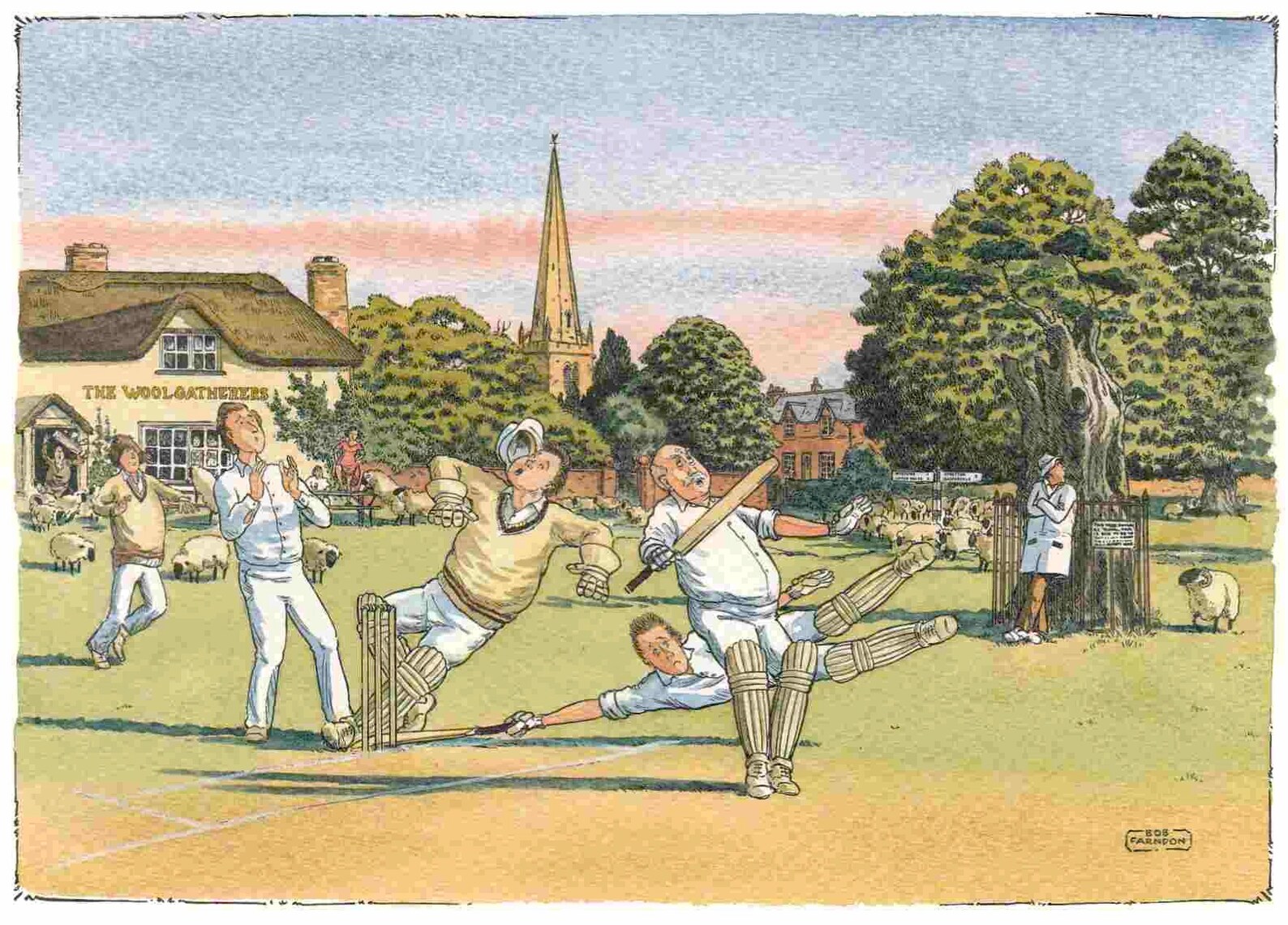 Wait on Humorous Cricket Limited Edition Print Etsy