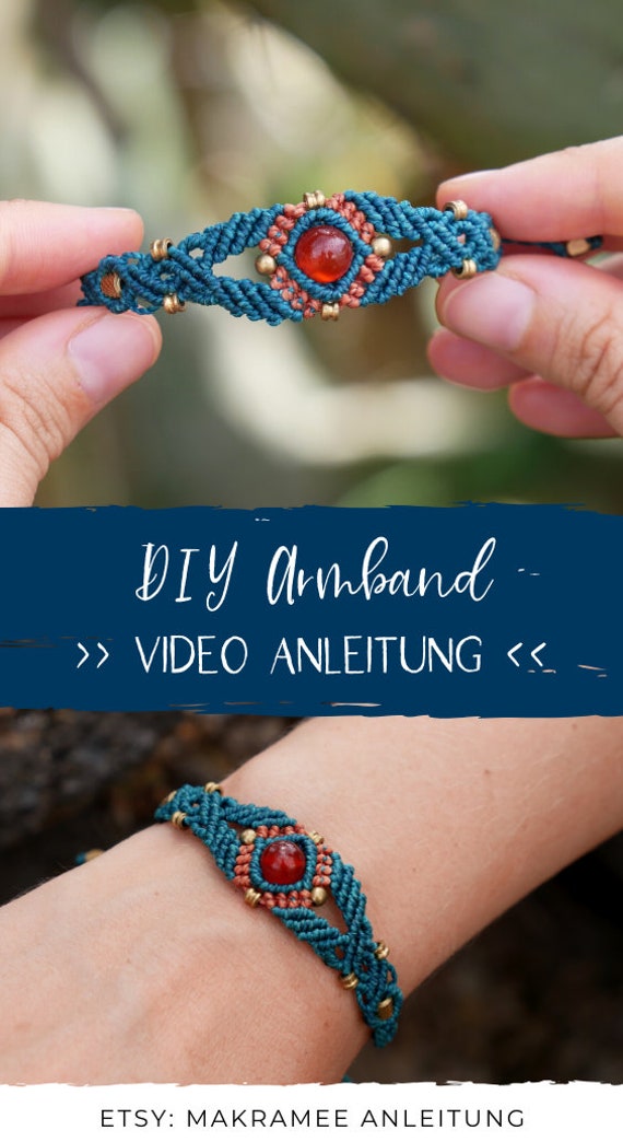 Makramee Armband Anleitung Video Auf Deutsch Boho Diy Etsy