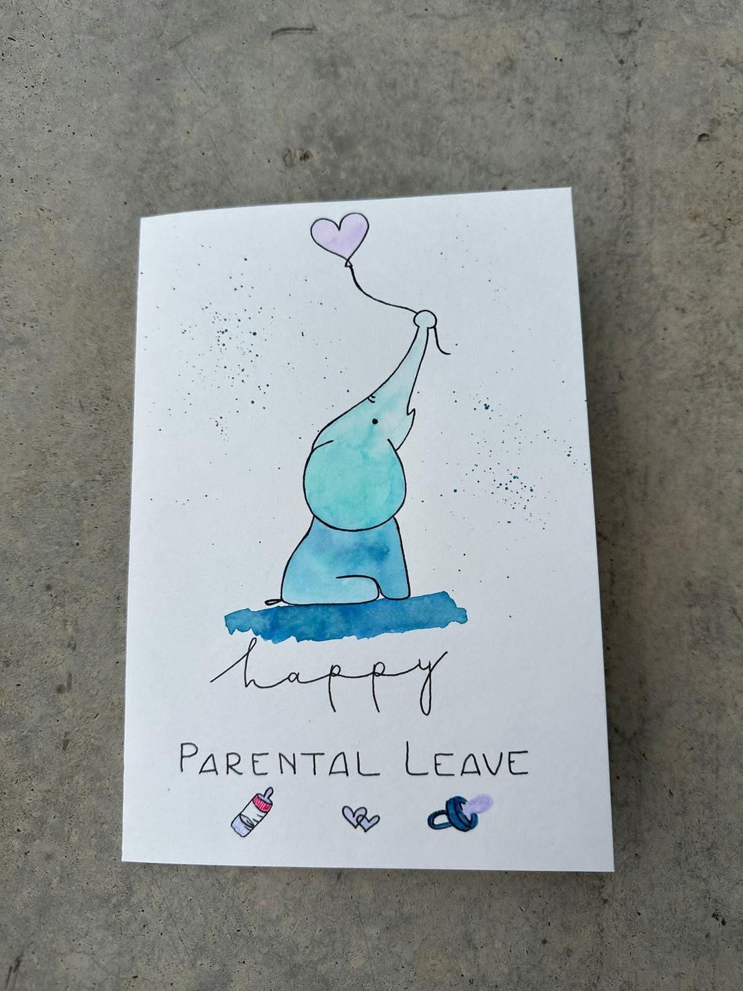 Grußkarte 'happy Parental Leave' DIN A6 Postkarte Etsy