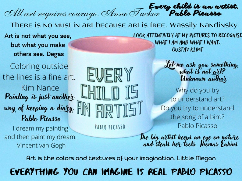 6oz. Child's drawing on mug and his photo on backside 6oz. Child's drawing on mug and his photo on backside