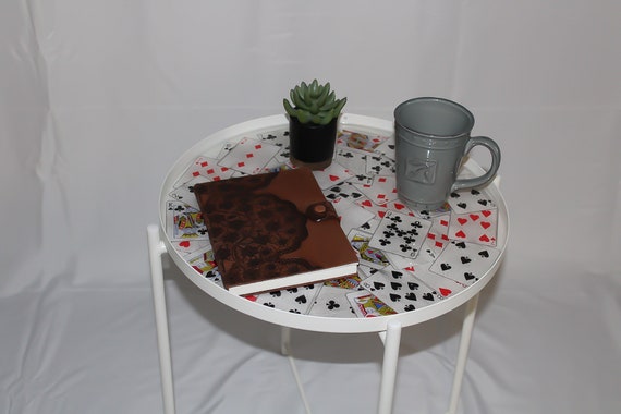 Vintage Playing Cards Tray Table - Coffee Table Playing Cards Vintage Playing Cards Tray Table - Coffee Table Playing Cards