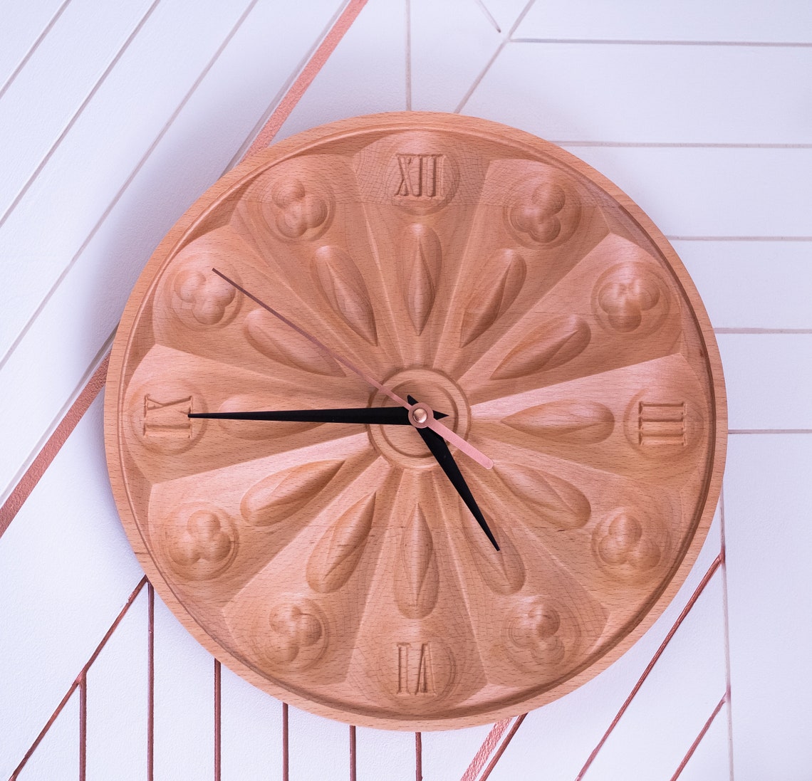 Cnc files for wood. Cnc plan. 3d model of wall clock Stl wall Etsy