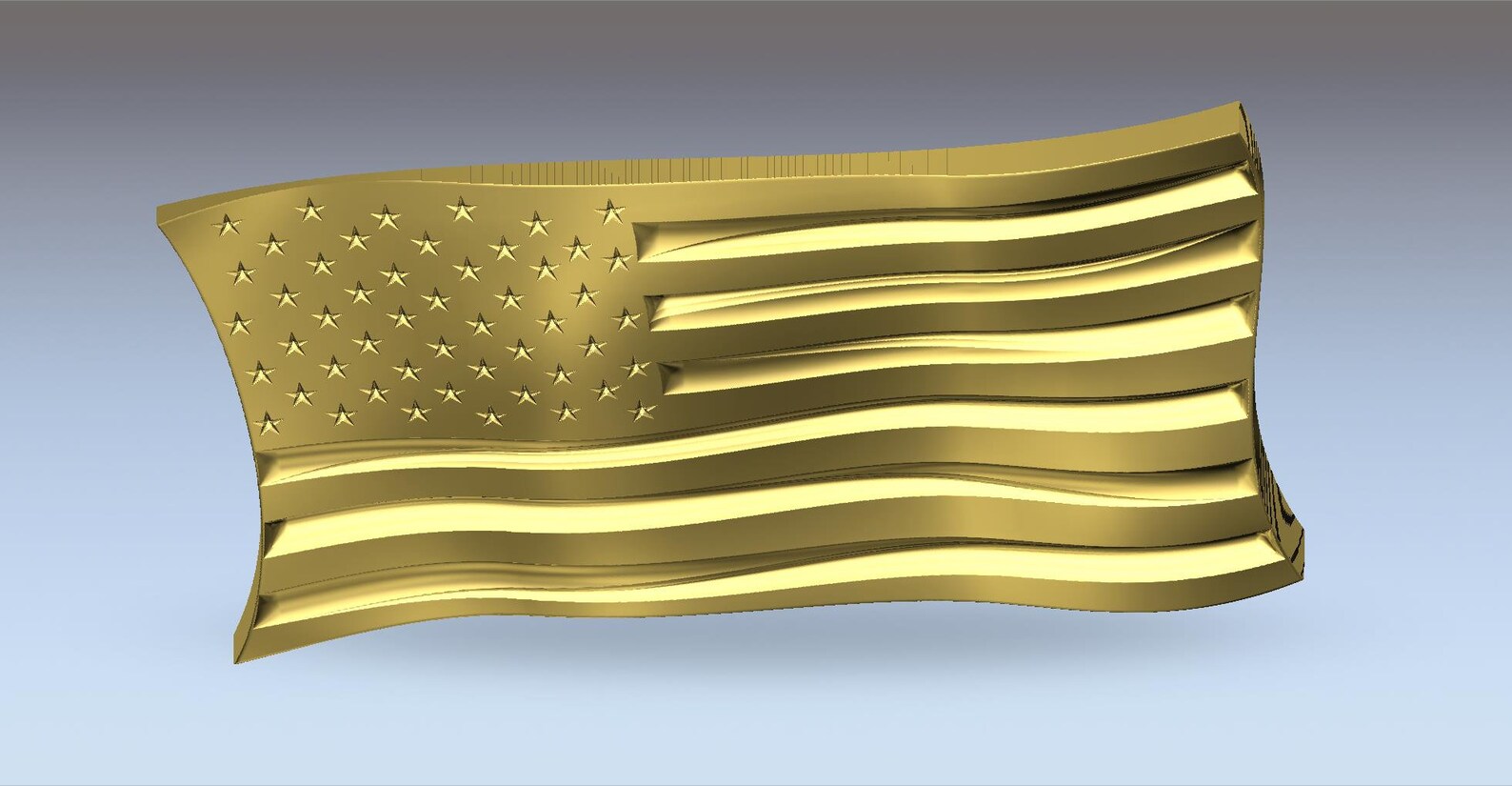 CNC Files For Wood Cnc wavy flag. 3d model of Waving American Etsy
