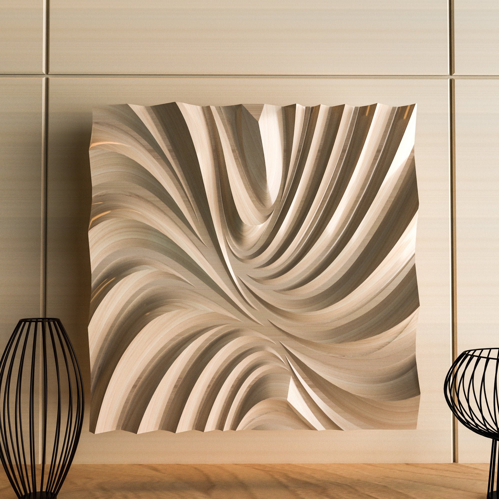 Cnc files for wood. 3d model of wall panels Stl object CNC Etsy