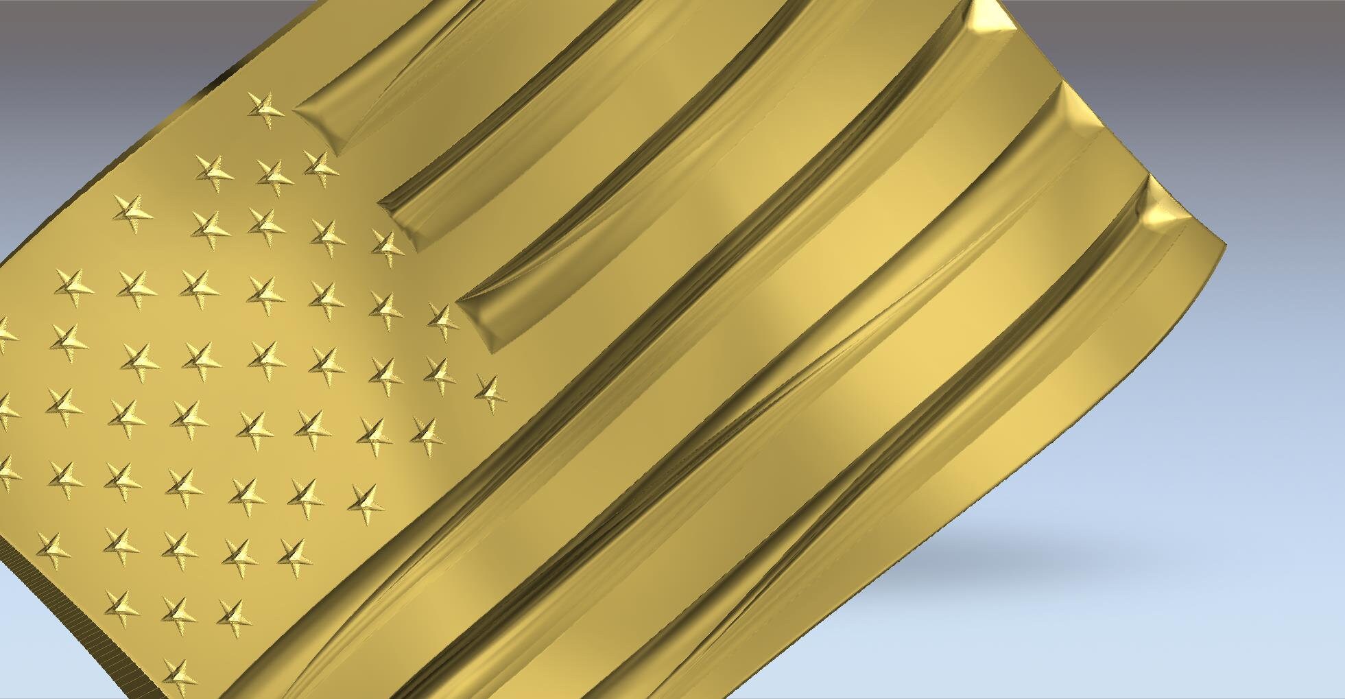 CNC Files For Wood Cnc wavy flag. 3d model of Waving American Etsy