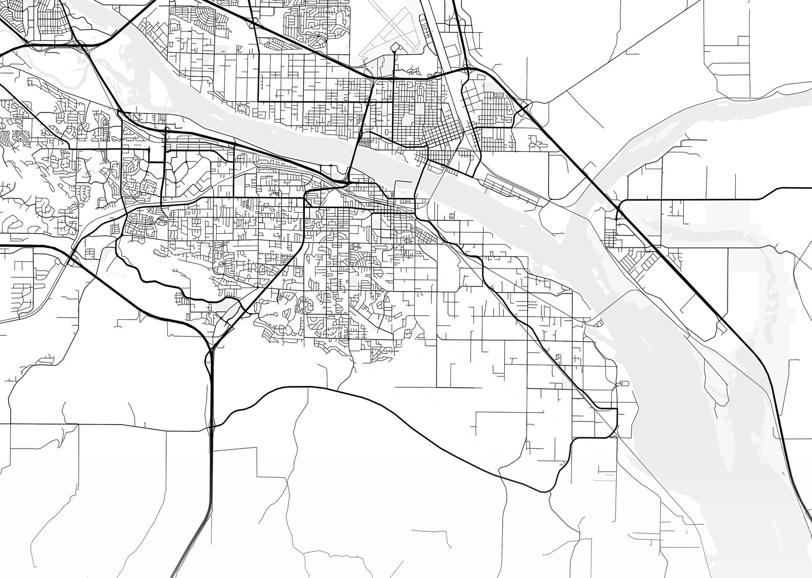 Kennewick Map Print City Map Wall Art Kennewick Washington | Etsy