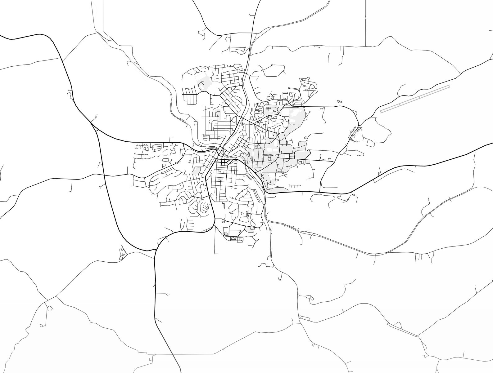 Pullman Map Print City Map Wall Art Pullman Washington Map Etsy