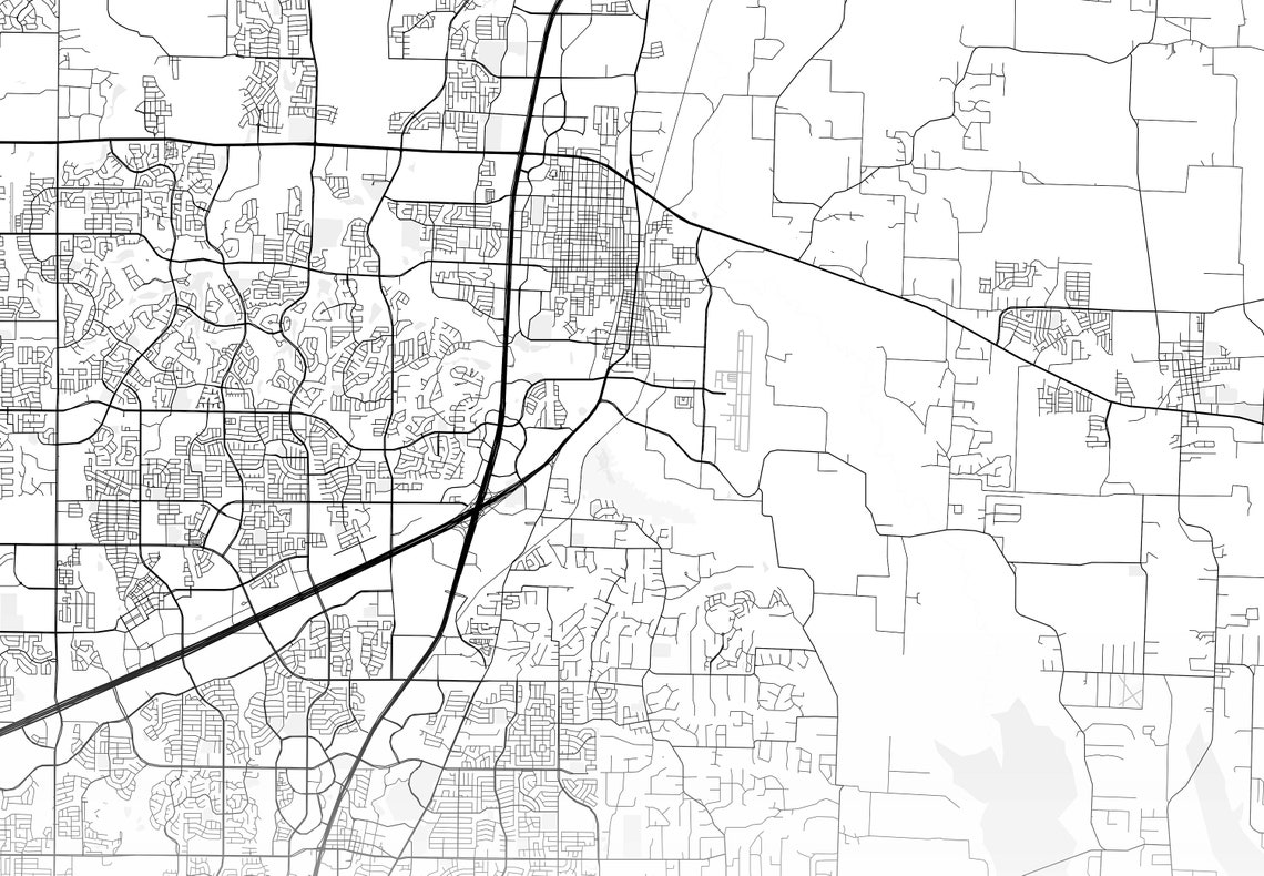 McKinney Map Print City Map Wall Art McKinney Texas Map | Etsy