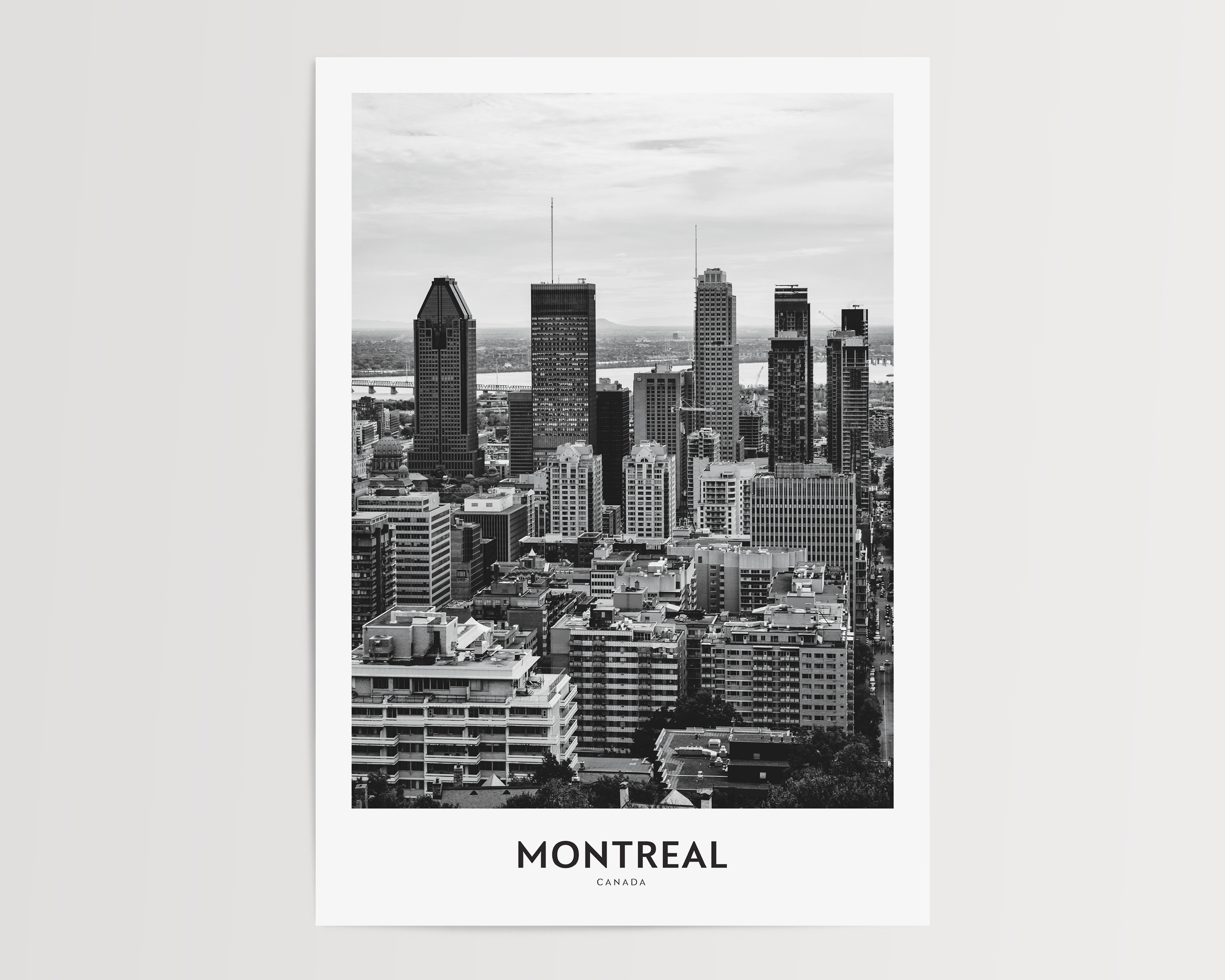 Montreal Print City Map Wall Art Montreal City Map Travel Etsy
