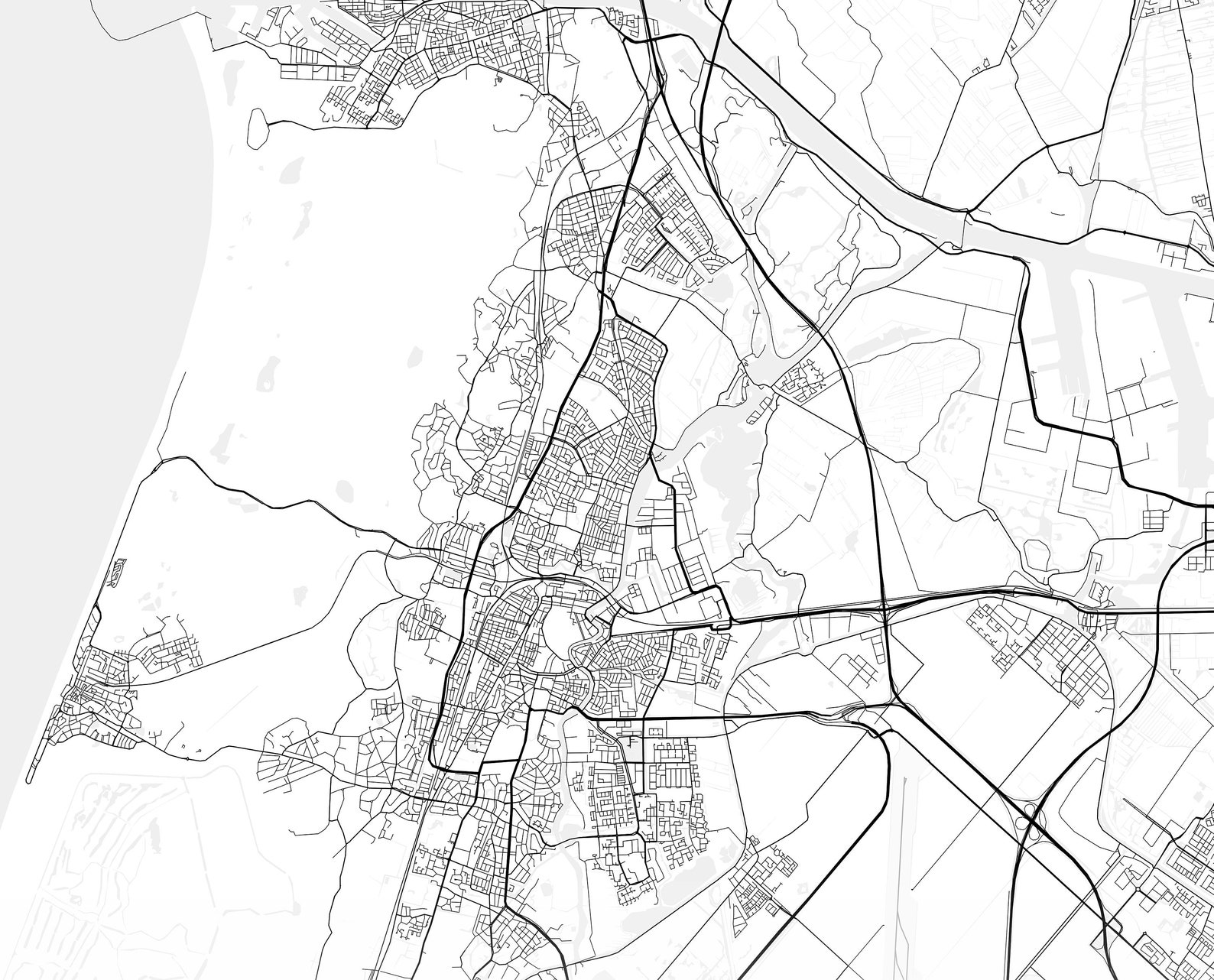 Haarlem Map Print City Map Wall Art Haarlem Netherlands Map Etsy