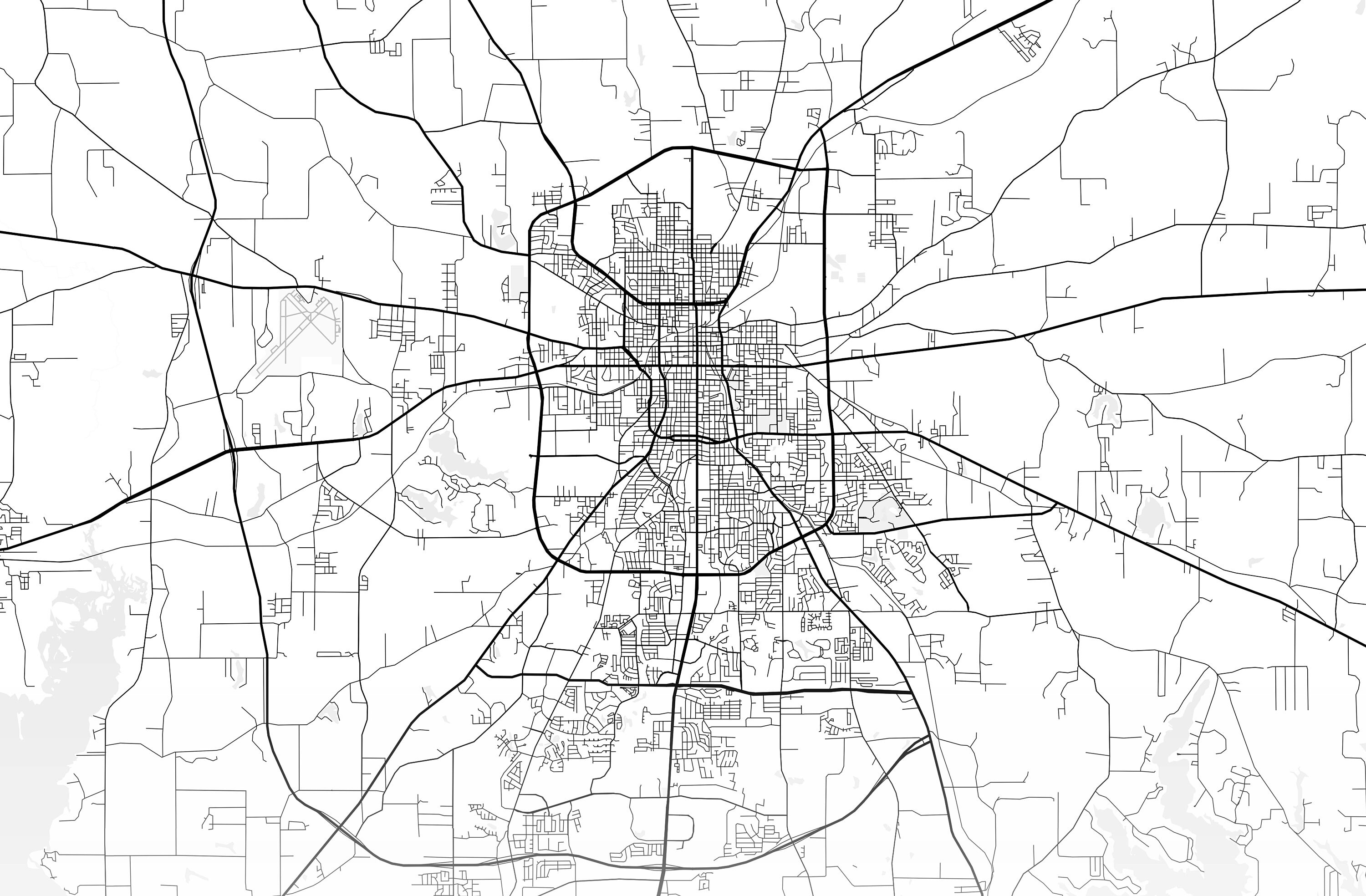 Tyler Map Print City Map Wall Art Tyler Texas Carte Affiche | Etsy