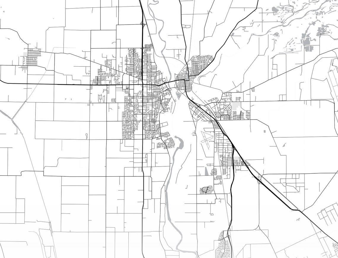 Yuba City Map Print City Map Wall Art Yuba City California  Etsy